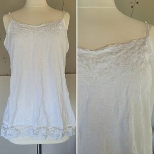 Maurices White Lace Camisole Tank Top Womens XL